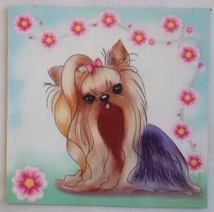 Digital Printed  Yorkie / Doggie Fridge magnet