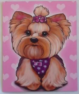 Digital Printed  Yorkie / Doggie Fridge magnet