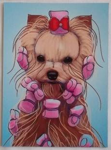 Digital Printed  Yorkie/Doggie Fridge magnet