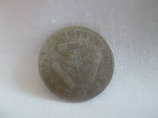 1943  South African King George 3 Pence Coin