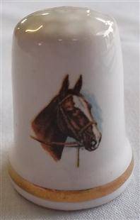Beautiful Vintage Thimble with Horse  on