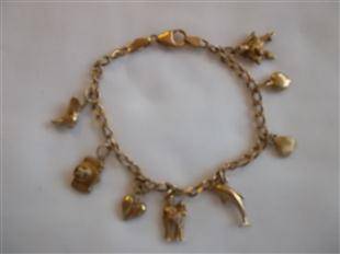 9ct Gold  Charm Bracelet