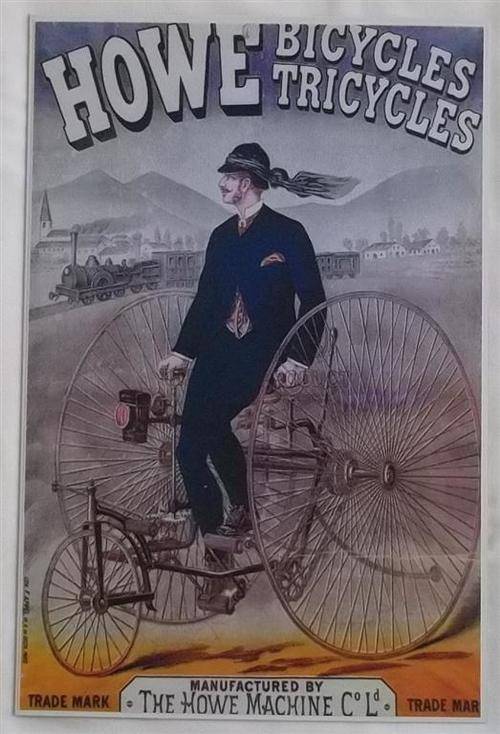 Howe Bicycles  Metal Tin Sign