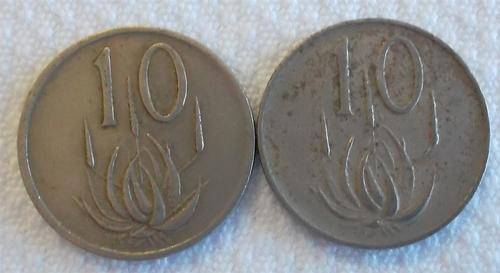 1987   10 cent South African  coin