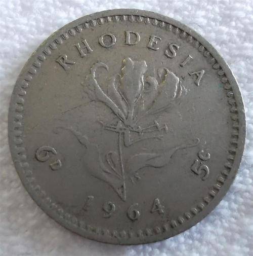 1964 5 cent  Rhodesia  Coin