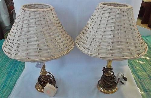 Collectable Set of  Brass Sidetable/bedside Lamps