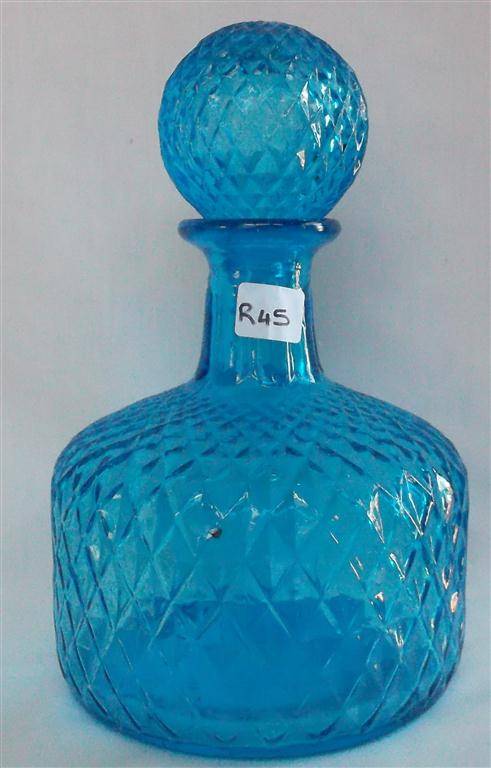 Collectable Blue Glass Salts  Bottle.