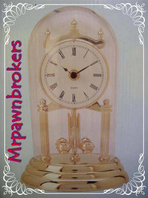 Beautiful Glass  Dome Anniversary Clock