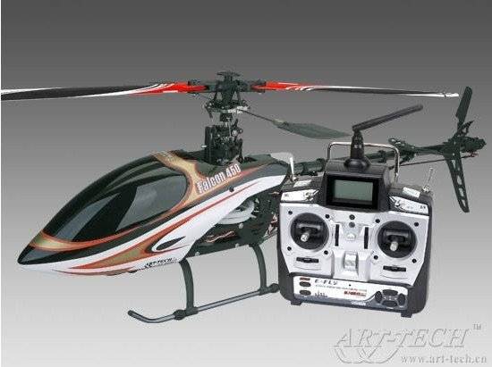 ART-TECH FALCON 450 R\C 3D HELICOPTER, 6 CHANNEL, 2.4 GHZ RADIO, READY TO FLY, ALL BAT, CHARGERS INC
