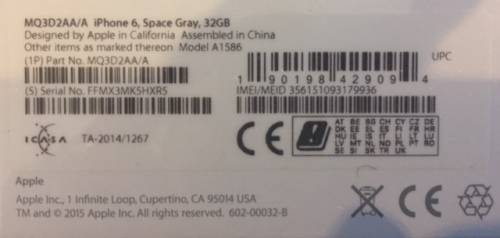 iPhone 6 - Brand new in sealed box - Late entry!!