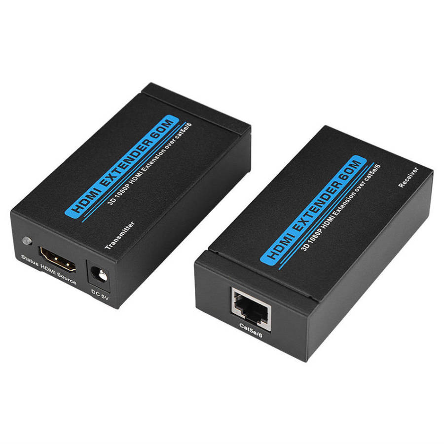 HDMI to RJ LAN Extender Over Cat5E Cat6 RJ45 3D up to 200Ft Full HD 1080P 60m S