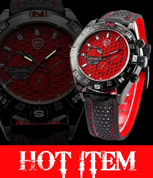 Shark Mens Luxury Millitary Sports Watch***SUPER HOT***Don't Miss Out!! 4 Styles to Choose!!!