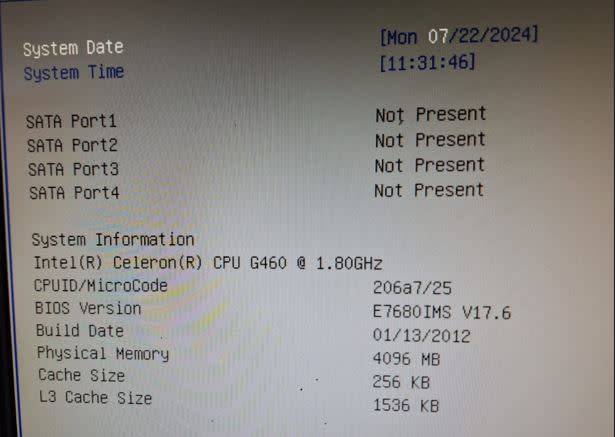 Msi H61M-P21 (B3) Motherboard - With CPU, fan/heat sink & backing plate - Sold for spares or repairs