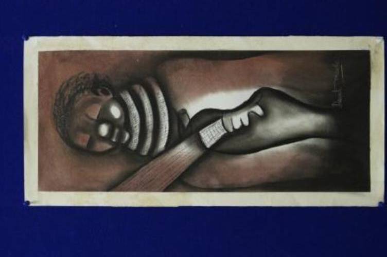 DAVID MBELE  "LADY WITH HAND BROOM"