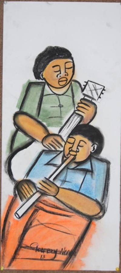 GODFREY NDABA PASTELS **ORIGINAL SOUTH AFRICAN ART**