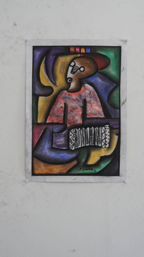 PETER SIBEKO PASTELS "Accordian"