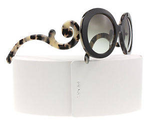 PRADA Baroque Sunglasses- Top Black with White Havana Ladies