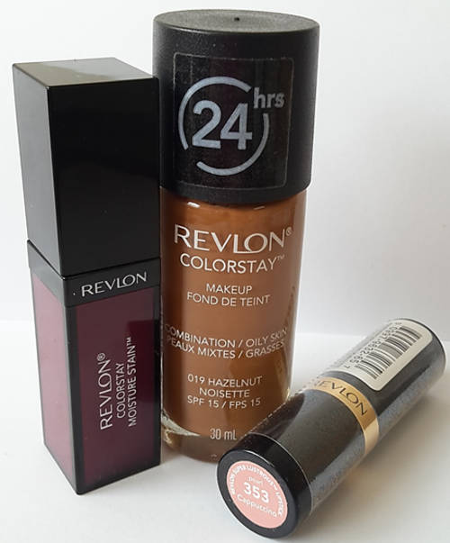 HAZELNUT: Revlon Colorstay Foundation and Lipgloss with FREE lipstick