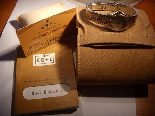 EBEL SPORT CLASSIQUE  MOTHER OF PEARL GOLD WATCH XMAS GIFT WARRANTY @@@ NO RESERVES@@