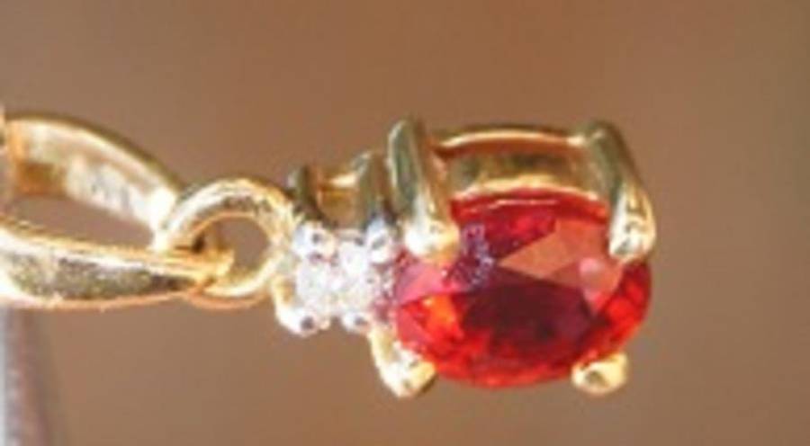 RUBY AND GOLD PENDANT @@ NO RESERVES@@