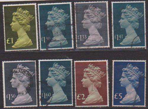 Great Britain 1977/87 - Queen Elizabeth - Complete Set Of 8 - 2001 CV R520.00+