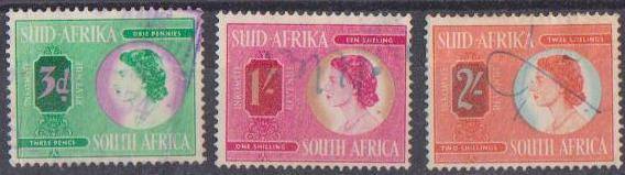 Union 1954 - 3 x Different Revenue Stamps