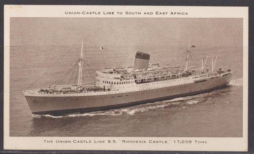 Union Castle Line SS Rhodesia Castle - Unused Postcard