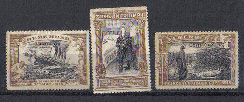 STAMPS,WW1-Historic Commemorative Labels