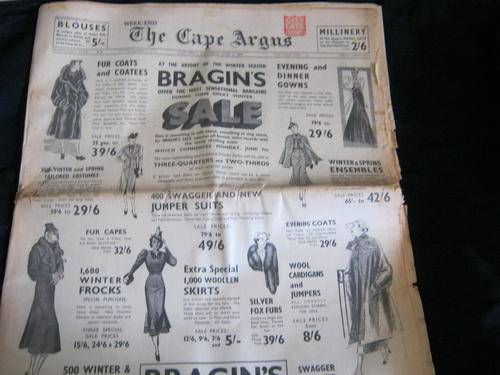 Cape Argus Weekend Newspaper June 5 1937