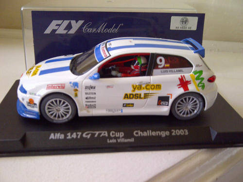 Scalextric FLY ALFA ROMEO 147 GTA  CUP 2003 WHITE RARE 1/32 SLOT CAR