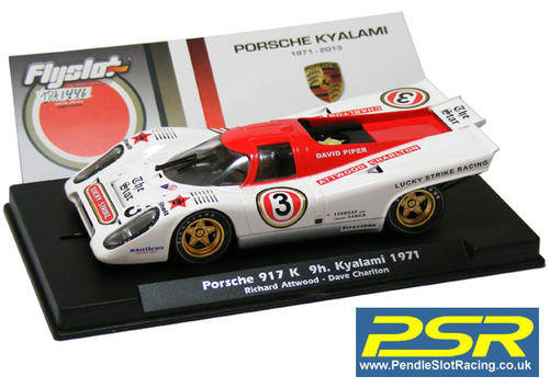 Scalextric FLY PORSCHE 917K LUCKY STRIKE KYALAMI 9 HOUR 1971 LTD ED 1/32 SLOT CAR