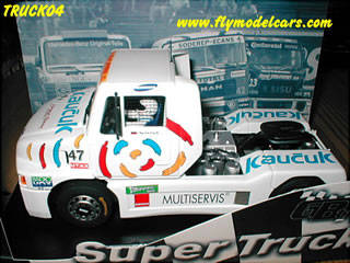 Scalextric FLY SISU SUPER TRUCK FIA ETRC 1995 WITH WORKING HEADLIGHTS Ref 4L RARE 1/32 SLOT CAR