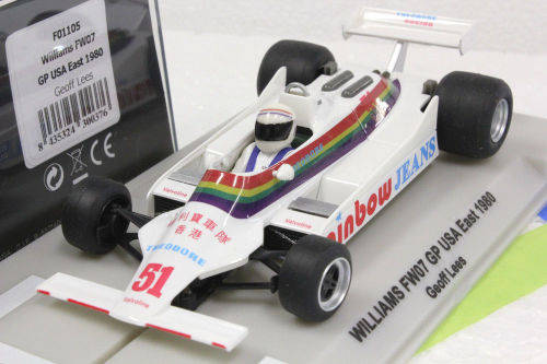 Scalextric Flyslot F1 WILLIAMS FW07 GEOFF LEES GP USA EAST 1980 F01105  1/32 SLOT CAR