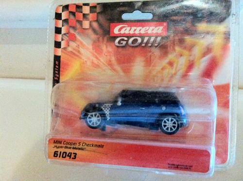 Scalextric CARRERA HO MINI COOPER S CHECK MATE BLUE 1/43 SCALE RARE BRAND NEW NO RESERVE SLOT CAR