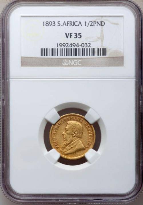 1893 1/2 Pond NGC graded VF35!! Extremely rare!!! Mintage unknown!!! R1 START!!!