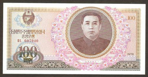 North Korea 100 Won 1978 P.22 UNC condition