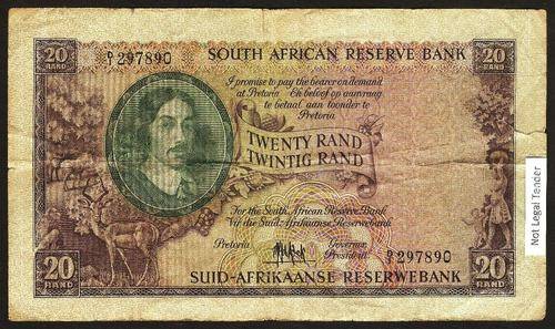 SA 20 Rand (M de Kock 4th issue)1961, E/A, in VG condition