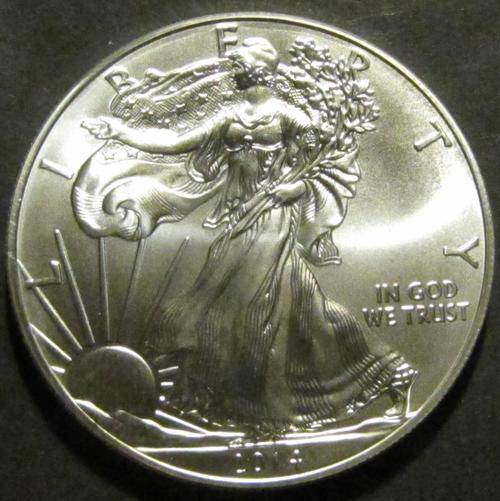 2014 Silver Eagle 1 OZ 999 Silver  Brilliant Uncirculated x160 Available