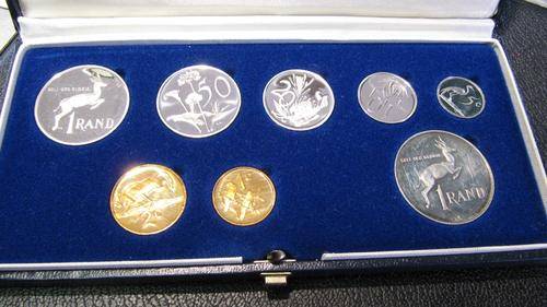 1988 SA Short Proof set in blue box - Silver & Nickel R1 coin