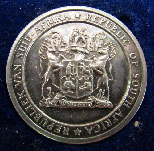 1961 founding of the Republic of South Africa silver medallion