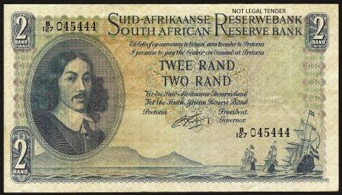 SA 2 Rand (G Rissik 1st issue)1962, A/E in VF condition