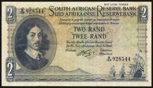 SA 2 Rand (G Rissik 1st issue)1962, E/A in VF condition