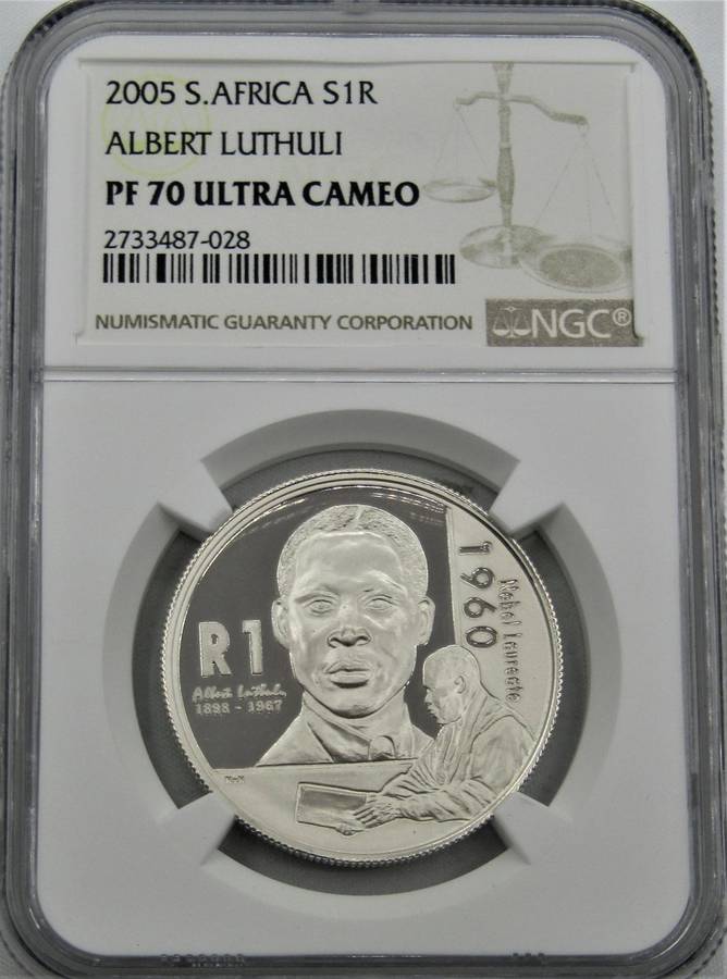 2005 Albert Luthuli SR1 NGC Graded PF70 Ultra Cameo-FINEST KNOWN