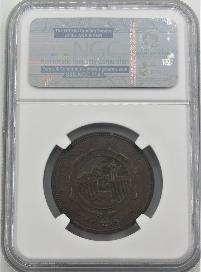 1892  ZAR Penny NGC Graded MS62BN