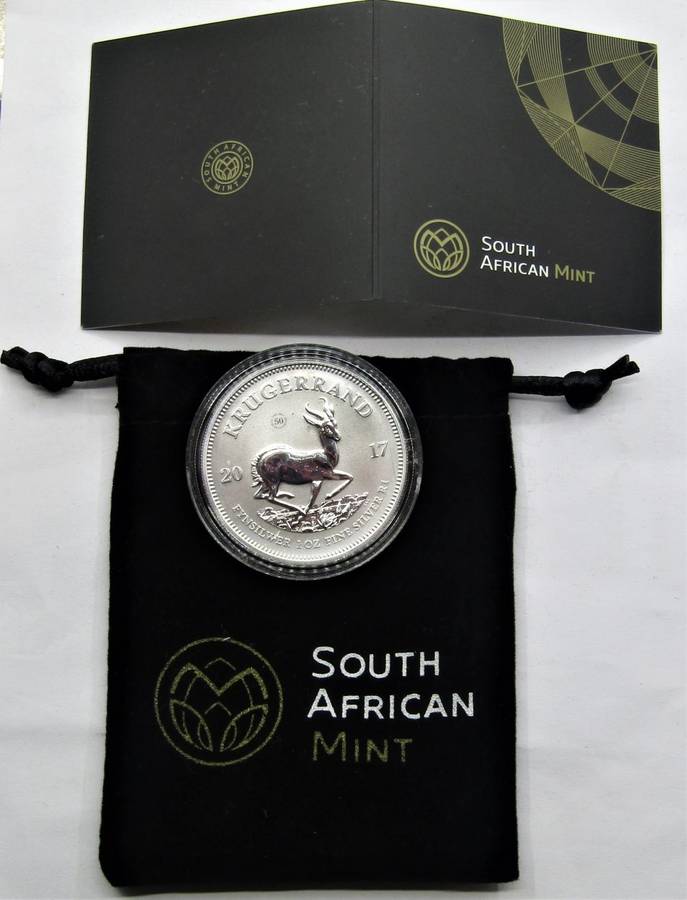 9 x 2017 Silver 1 Ounce Krugerrand 50th Anniversary  Premium Uncirculated with COA and Pouch