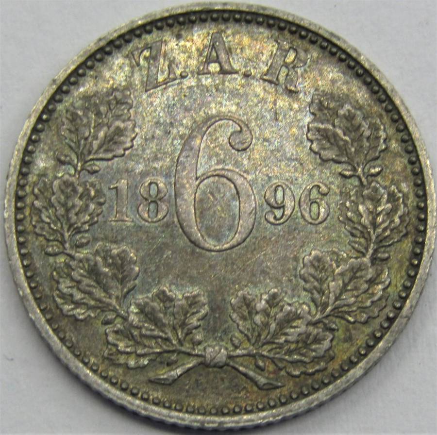 1896 ZAR 6 Pence