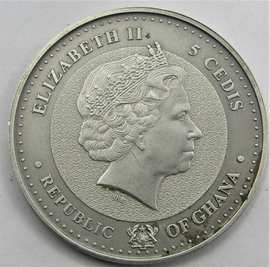 2016 Ghana Flamingo Silver 1 Ounce 5 Cedis