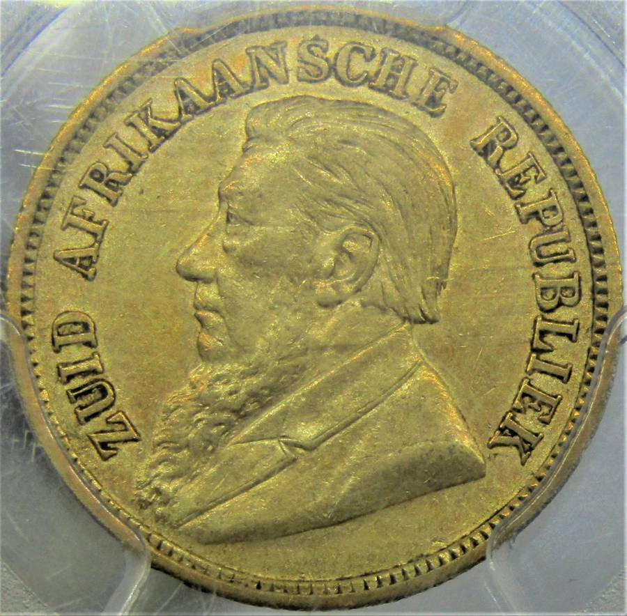 1895 ZAR 1/2 Pond PCGS Graded AU50