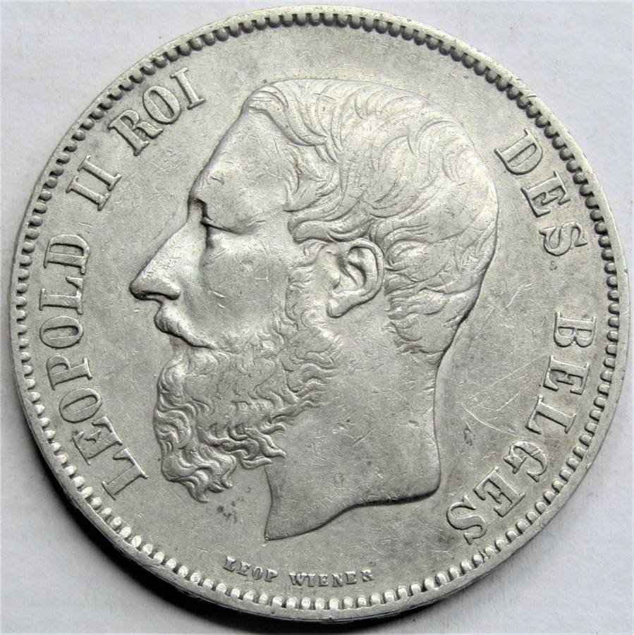 1870 Belgium 5 Francs