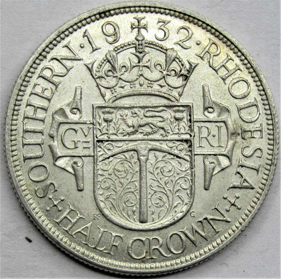 1932 Southern Rhodesia Half Crown (Mint State)
